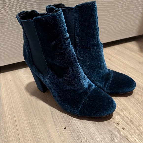 Sam Edelman Shoes - Sam Edelman Velvet Ankle Boots - Blue